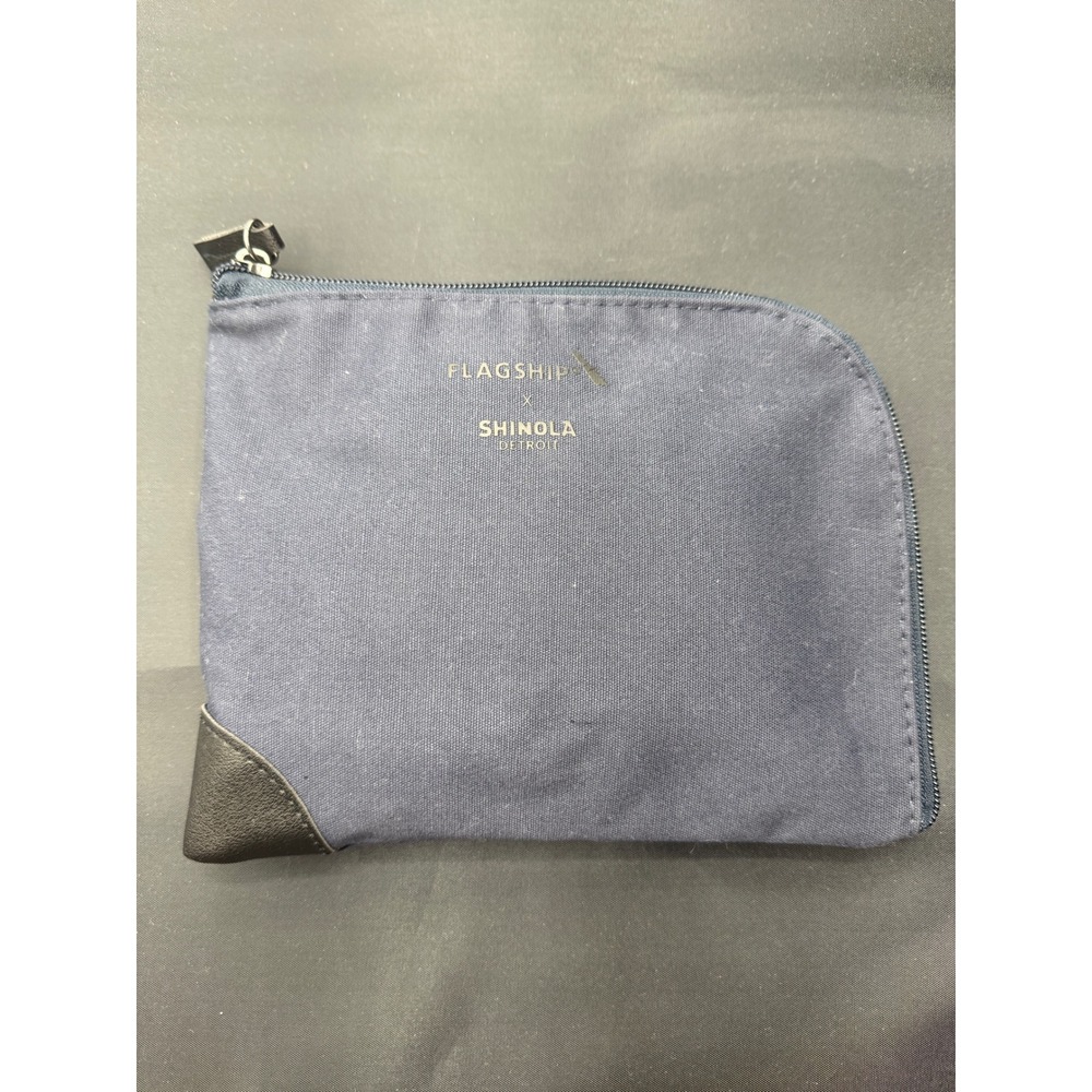 NWT SHINOLA AA Amenity Kit Pouch American Airlines Flagship Blue Canvas One Size